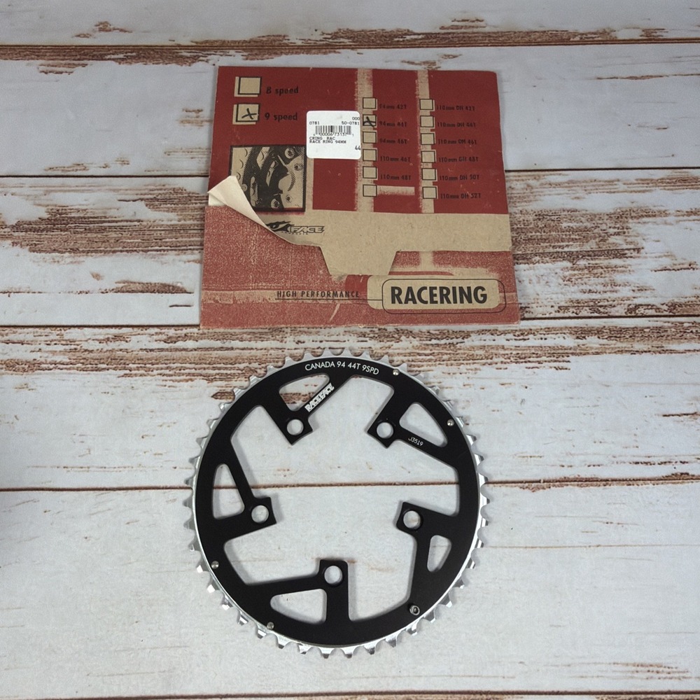 Race Face Turbine 44T Chainring 94mm BCD 9 Speed CNC Aluminum Black MTB 5-Bolt